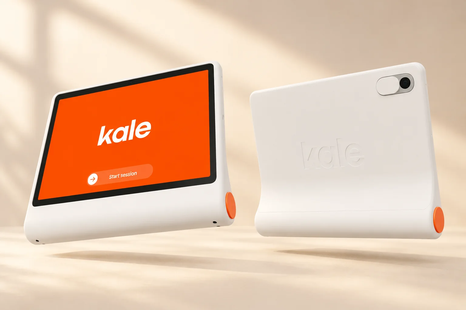 The current Kale computer shown from the front and back